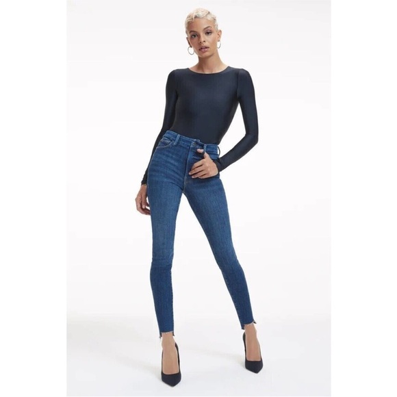 NWT Good American Good Waist Step Hem Jeans Size 10/30 - Picture 2 of 5